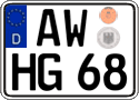 German license plate, Regular plates
