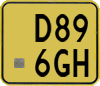 License plate of the Netherlands, Mopeds
