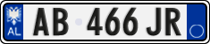 License plate of Albania, Cars (2011)