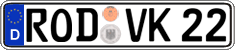 German license plate, Regular plates