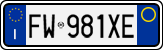 License plate of Italy, Cars (1994 year series)