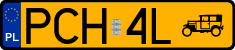 License plates of Poland, Oldtimers