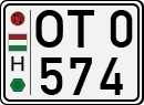 license plates of Hungary, Oldtimers (1990)