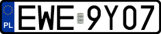 License plates of Poland, Regular car plates