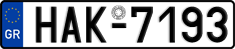 License plate of Greece, Cars