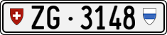 License plate of Switzerland, Cars