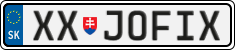 License plate of Slovakia, Vanity Plates
