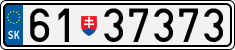 License plate of Slovakia, Military