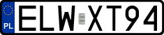 License plates of Poland, Regular car plates