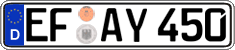 German license plate, Regular plates