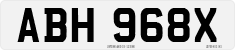 License plate of the United Kingdom, 1963 year system