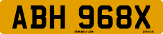 License plate of the United Kingdom, 1963 year system