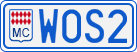 License plate of Monaco, Cars