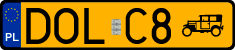 License plates of Poland, Oldtimers