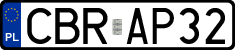 License plates of Poland, Regular car plates