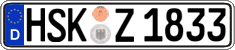 German license plate, Regular plates