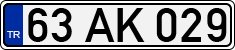 License plate of Turkey, Regular plates