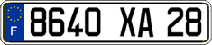 French license plate, FNI
