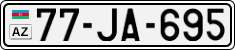 License plate of Azerbaijan, Cars