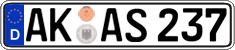 German license plate, Regular plates