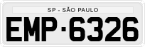 License plate of Brazil, Private owners (1990)