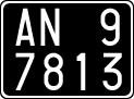 License plate of Italy, Cars (1927 year series)