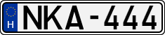 license plates of Hungary, Cars (1990)