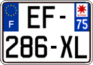 French license plate, SIV (ordinary)
