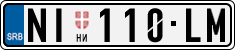 License plate of Serbia, Cars