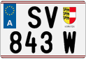 License plate of Austria, Regular plates