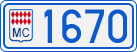 License plate of Monaco, Cars