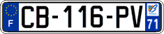 French license plate, SIV (ordinary)