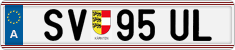 License plate of Austria, Regular plates