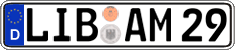 German license plate, Regular plates