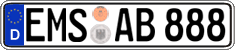 German license plate, Regular plates