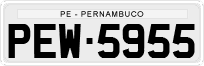 License plate of Brazil, Private owners (1990)
