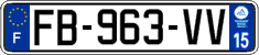 French license plate, SIV (ordinary)