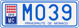 License plate of Monaco, Cars