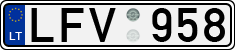 License plate of Lithuania, Cars