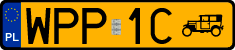 License plates of Poland, Oldtimers