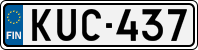 License plate of Finland, Cars