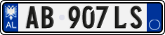 License plate of Albania, Cars (2011)