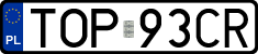 License plates of Poland, Regular car plates