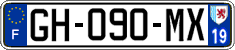 French license plate, SIV (ordinary)