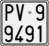 License plate of Italy, Motorcycles (1927 year series)