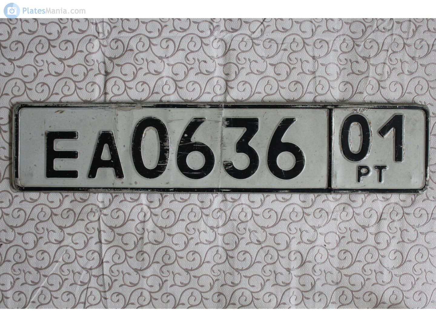 EA 0636 01, License plate without vehicle 
