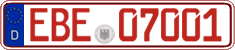 German license plate, Red license plates