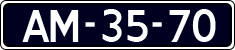License plate of the Netherlands, Imported oldtimers (cars)