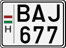 license plates of Hungary, Cars (1990)