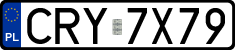 License plates of Poland, Regular car plates